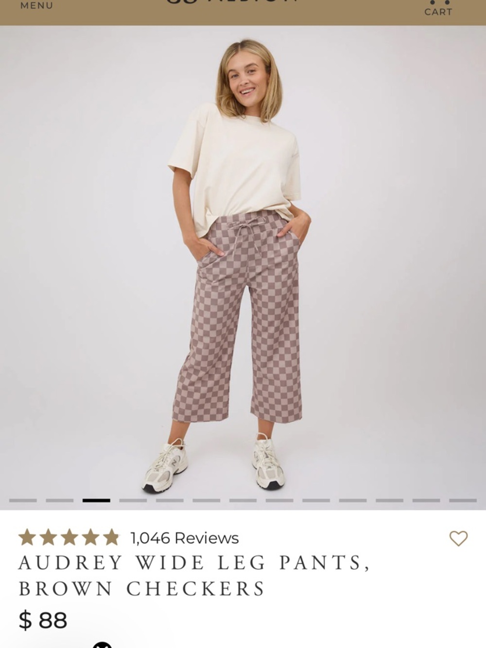 Albion checkered pants size small petite great condition